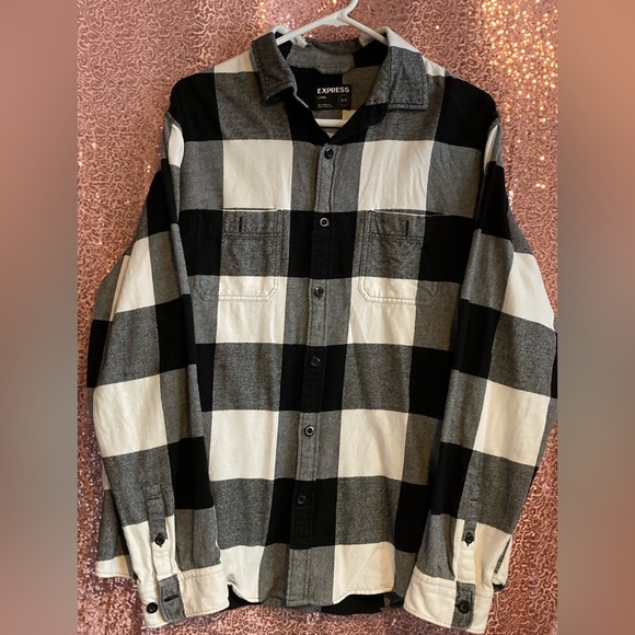 Express Other - Express Monochrome Checkered Shirt